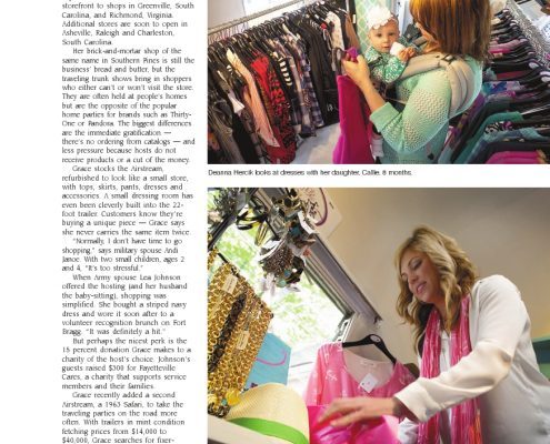 shopping feature article in Elite Magazine